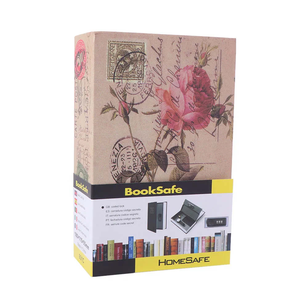 الرجعية كتاب شكل كلمة المرور صندوق الأمان مستطيل التناظرية قاموس كتاب خزنة مكافحة سرقة قاموس مخفي كتاب المنزل