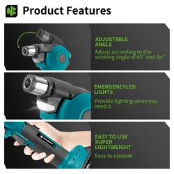 NEWBENY Electric Auto Hammer Drill Screwdriver Angle Adjustable Cordless Efficient Power Tool For Makita 18V Battery Pin
