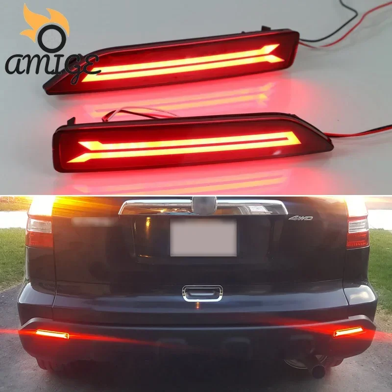

AMIGE For Honda CR-V CRV 2007 2008 2009 Rear Fog Lamp Brake Light 12V Reflector Car LED Bumper Lights