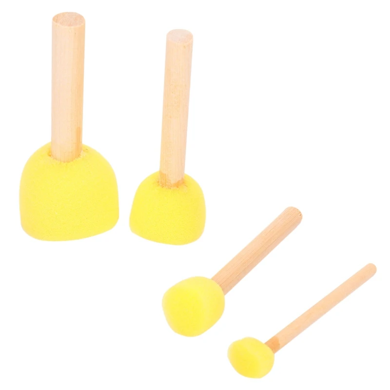 ABGG-48-Piece Round Sponge Brush Set-Children's Painting Tools-Sponge Painting Stippler Set 4 Sizes Of DIY Painting Tools