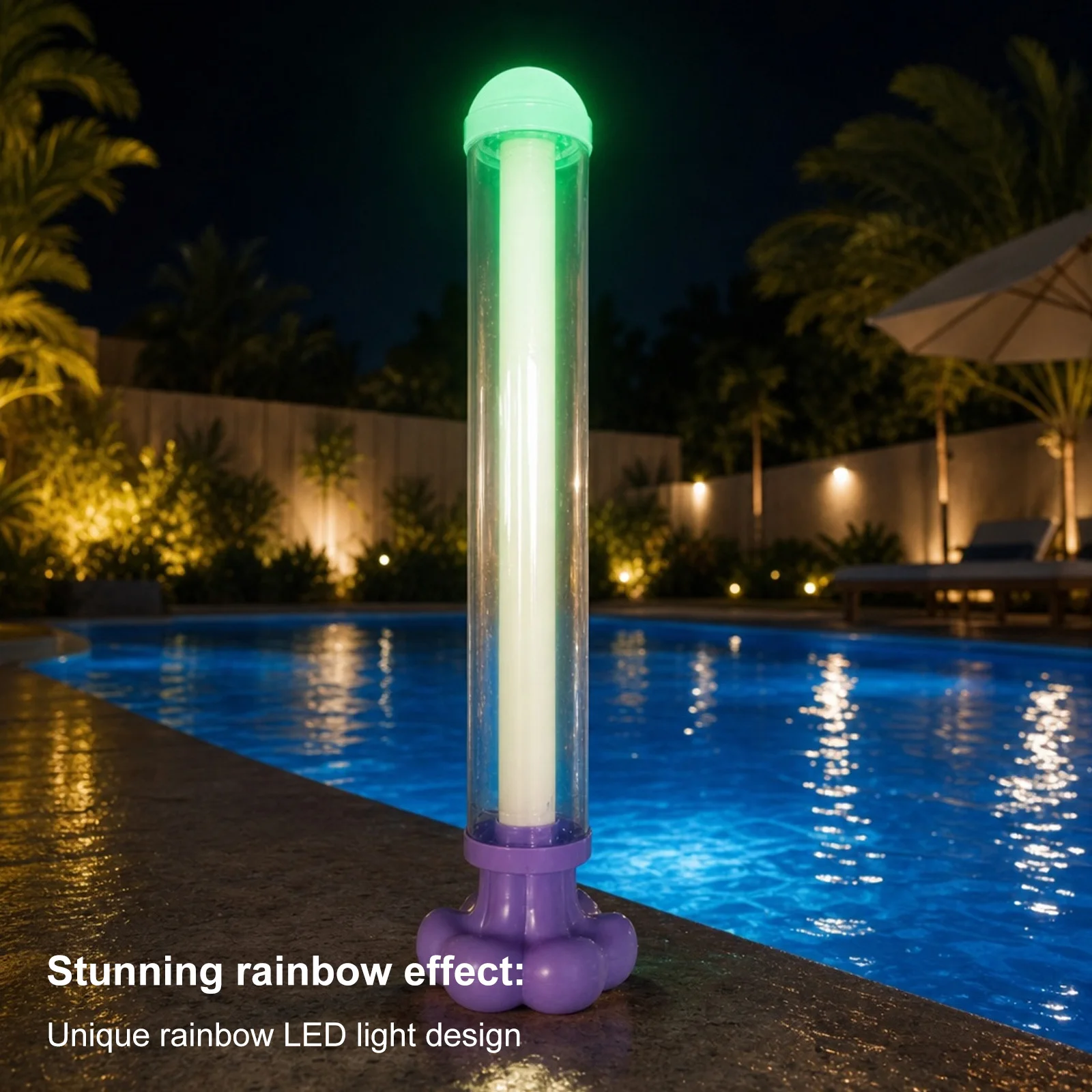 LED Glowing Rainbow Water Blaster Dazzling Creativity Squirt Water Blaster Guns for Backyard Beach Birthday Party Outdoor Games