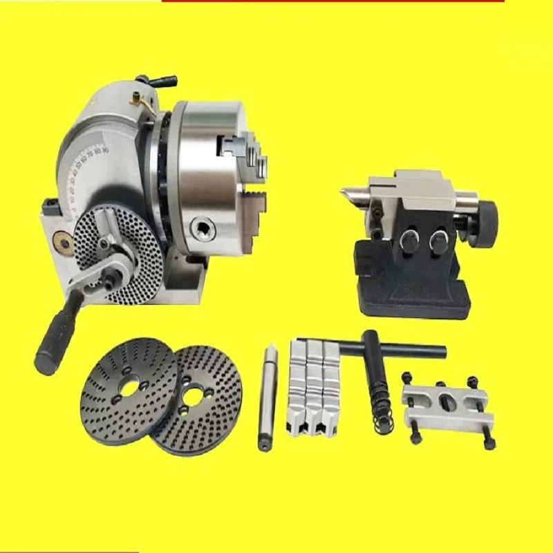 BS-2-6 INCH  Dividing Head Semi-Universal Milling Machine 3-Jaw Chuck Tailstock Dividing Plate Dividing Head