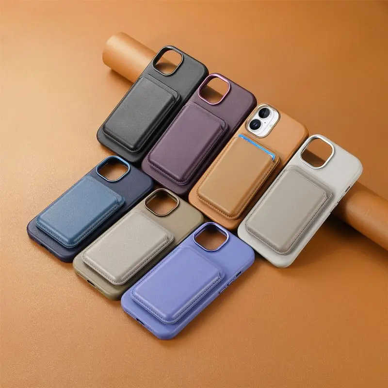 Back Magnetic 2 In 1 Card Slots Bag Phone Case For iPhone 16 15 Pro 14 Plus 13 Pro Max Solid Color Leather Protective Cover