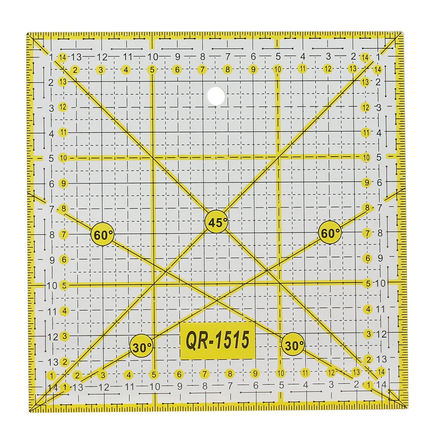 アクリルキルティング定規,2色グリッド,透明,正方形,カッティング定規,アイロン,布,1個