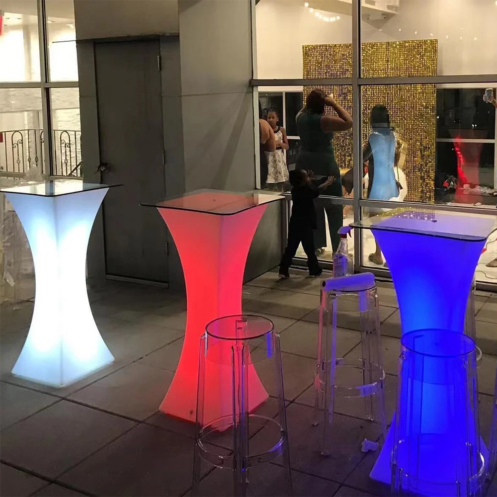 party led table for bar waterproof wedding bar glowing bar chair illuminated led cocktail table