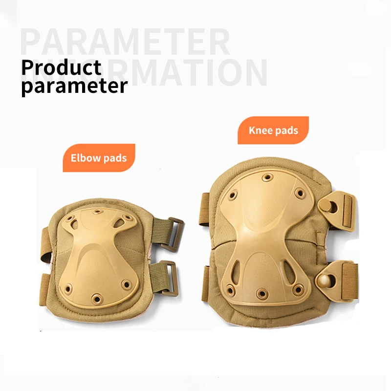 JSJM 2025 New Tactical Knee & Elbow Pads - Military-Grade Protection for CS, Airsoft, Hunting, Outdoor Sports & Safety Gear