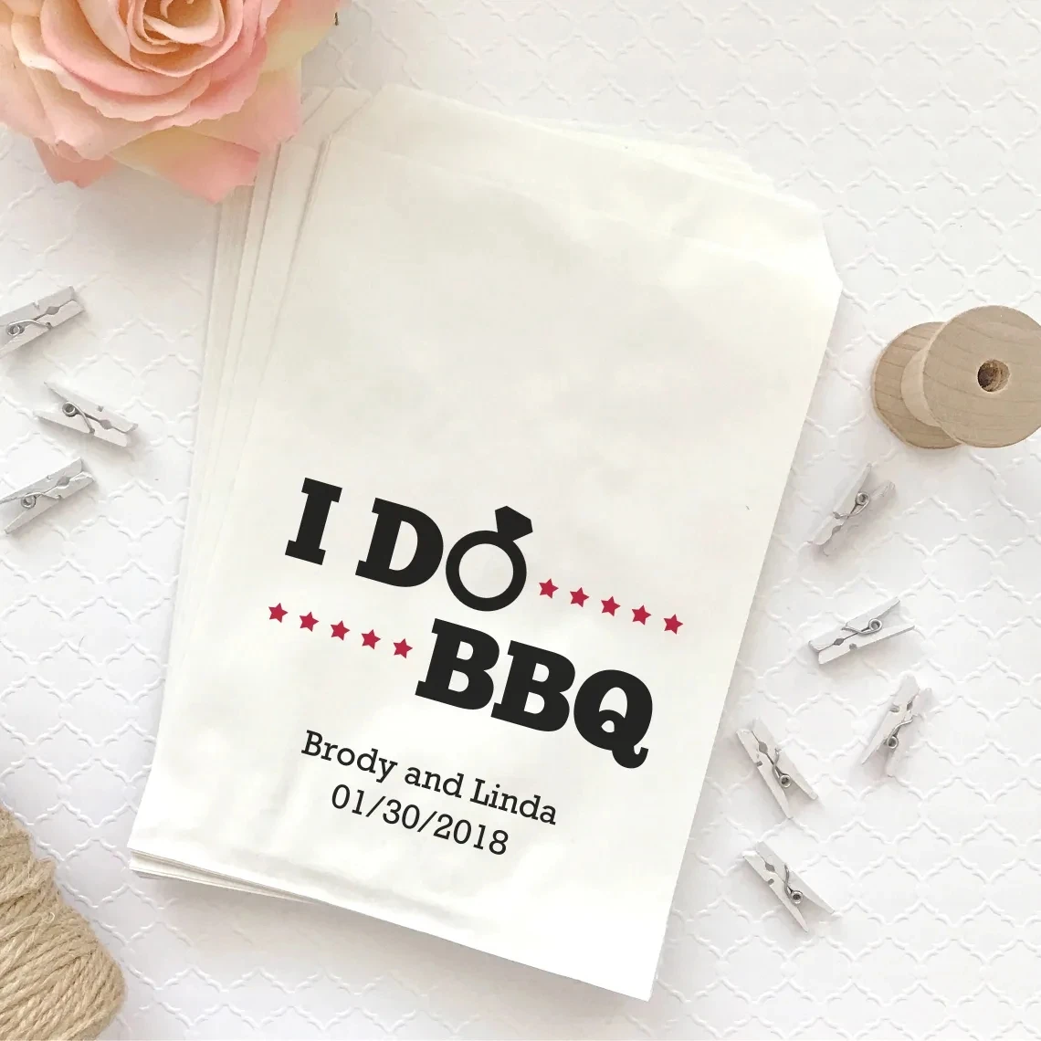 I do bbq bags - I do barbeque - Wedding utensil holders