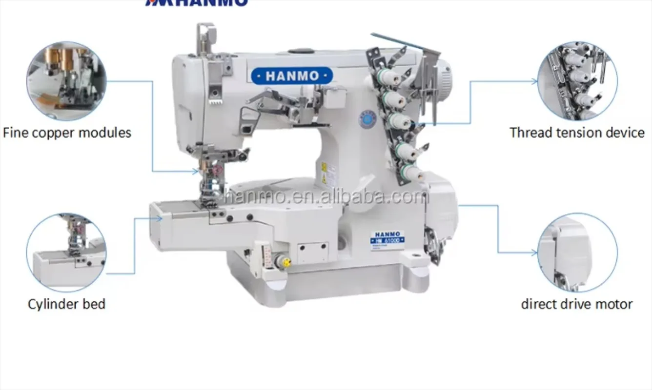 MC 600-01D Direct Drive High Speed Cylinder Bed Interlock Flatlock Industrial Sewing Machine Accessory for Garment Manufacturing
