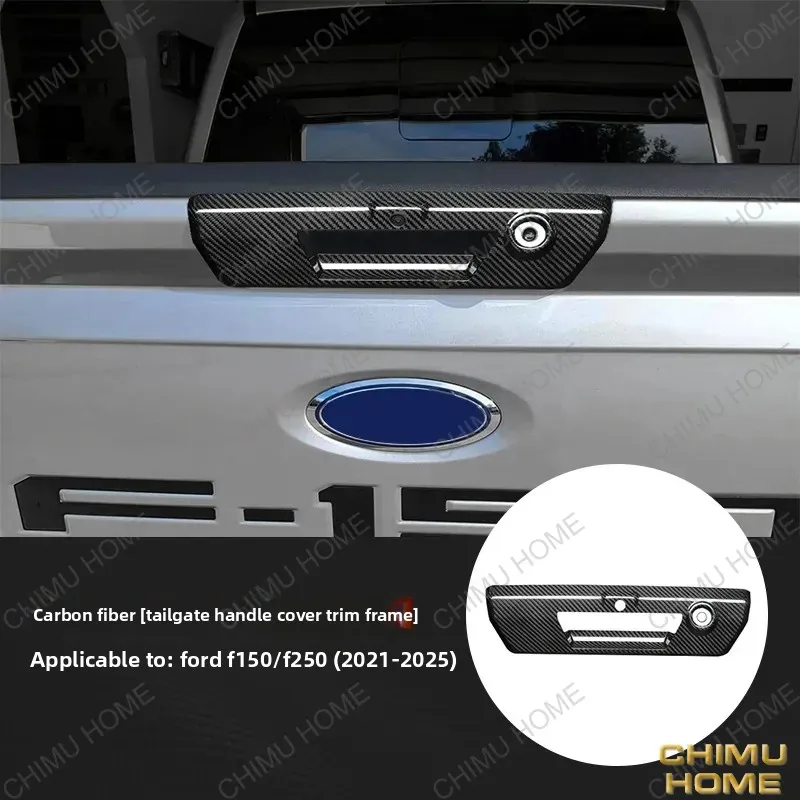 【CHIMU HOME】 Real Carbon Fiber Tailgate Handle Cover Trim Sticker for BMW X5 X6 F15 F16 Exterior Door Handle Protector