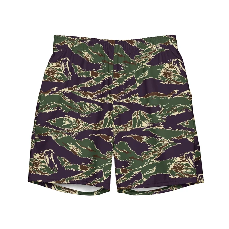 New fashion camouflage pattern men's beach shorts 3D printed camouflage quick-drying swimming trunkswvz