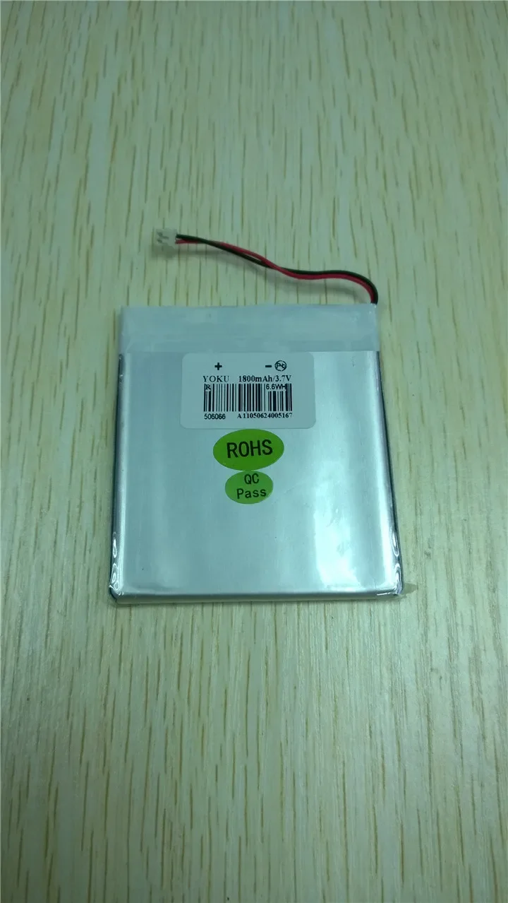 Batería de polímero de litio 3.7V 506066   Altavoz GPS de 1800mAh Una celda recargable de iones de litio de productos Celular recargable de iones de litio