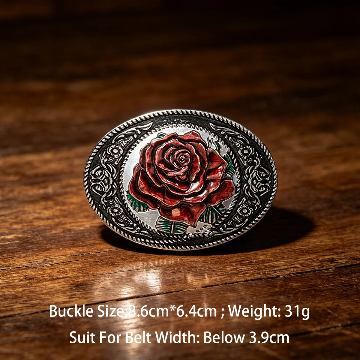 Buckleclub zinc alloy retro Rose flower belt buckle for 3.6cm-4cm width belt Elegant Women's Belt Western Cowboy Buckle