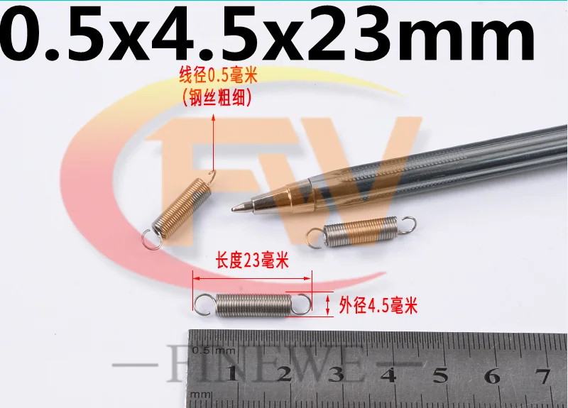 10PCS Mini DIY Mechanical Wire diameter 0.2/0.3/0.4/0.5/0.6mm Samll Spring Steel Tension Spring