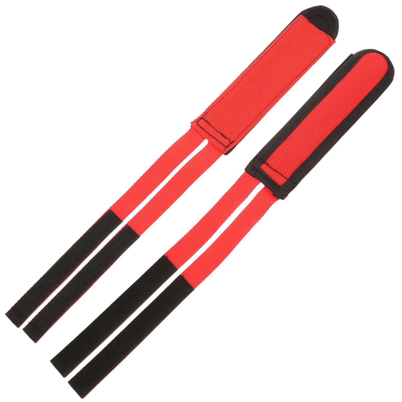 

2 Pcs Workout Bike Leg Straps Pedals Exerciser Toe Clips Red Adjustable Cycling Fitness