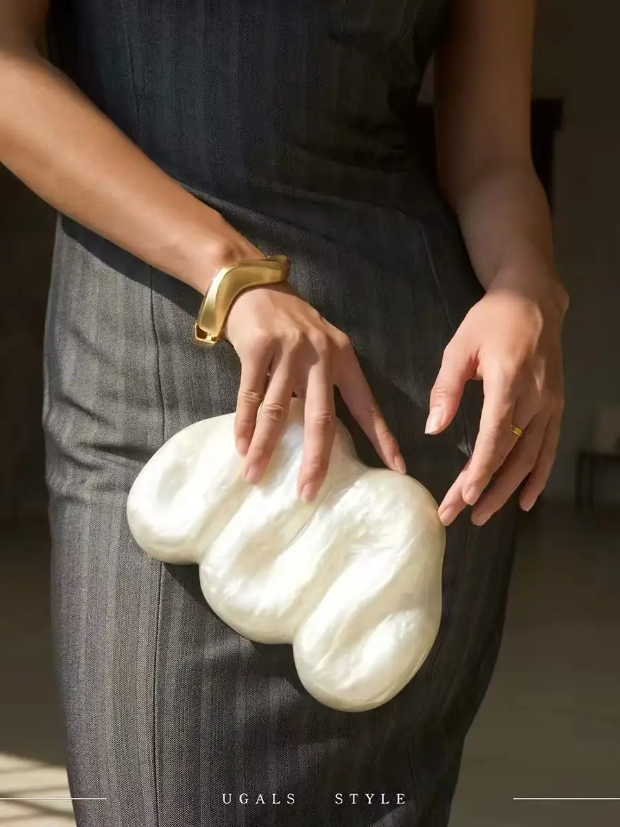 

Luxury Irregular Acrylic Box Wedding Party Banquet Clutch Purse Fashion Exquisite Women Handbag Shoulder Crossbody Bag