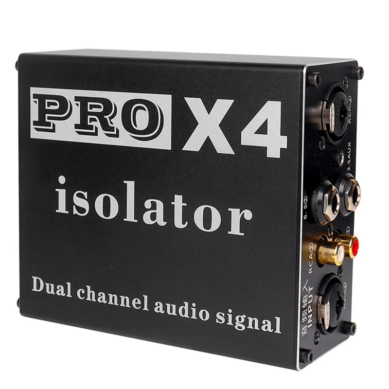 PRO X4 Audio Noise Isolator 6.5Mm 3.5Mm XLR RCA Audio Noise Isolator, Current Acoustic Filter Ground Filter