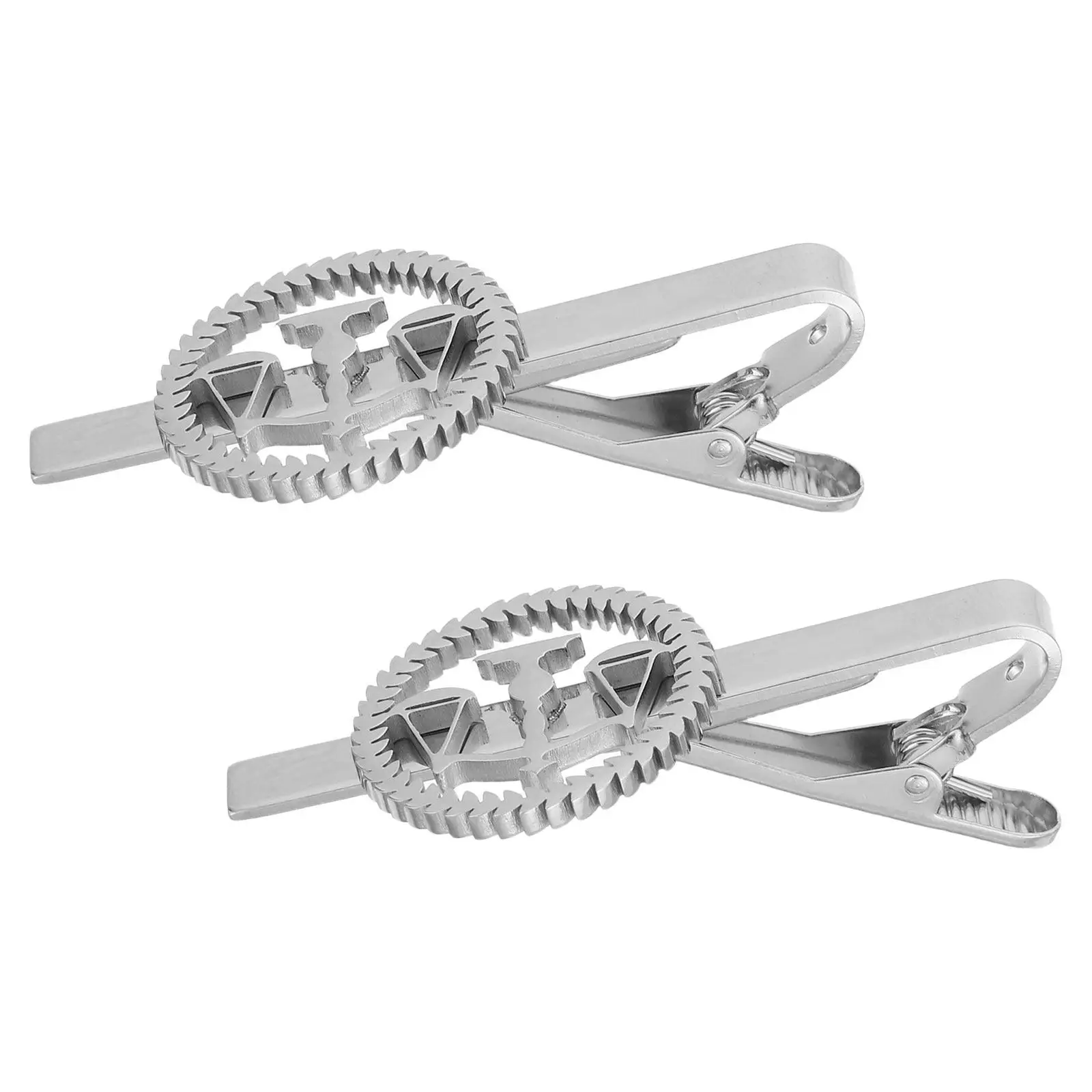 2Pcs Scale of Justice Tie Clip Stainless Steel Lawyer Tie Pin Business Wedding Law School Attorney Accessories Gift for Men
