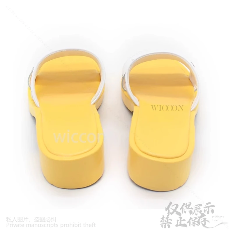 Seiko Ayase Cosplay Costume Slippers Anime Dandadan Yellow Casual Shoes Boots For Women Girls Role Play Christmas Customized