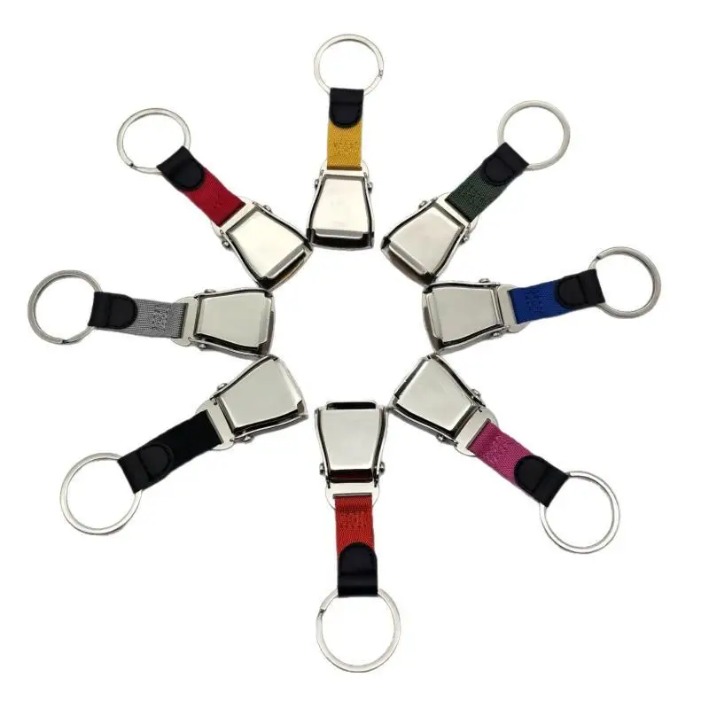 Woven Webbing Keychain Buckle Aluminium Alloy Quick Release Lobster Clasp Key Ring Pendant For Bag Backpack Outdoor Daily Use