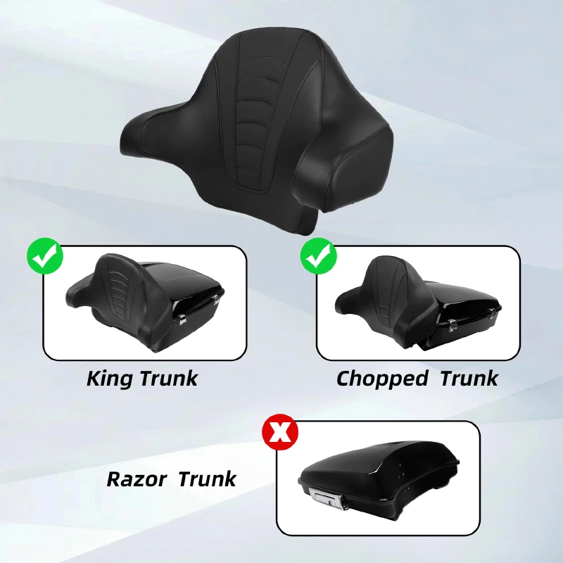 Motorcycle King Chopped Trunk Wrap Around Backrest For Harley  Touring Street Glide Road Glide Road King 2014-2025 - Image 6