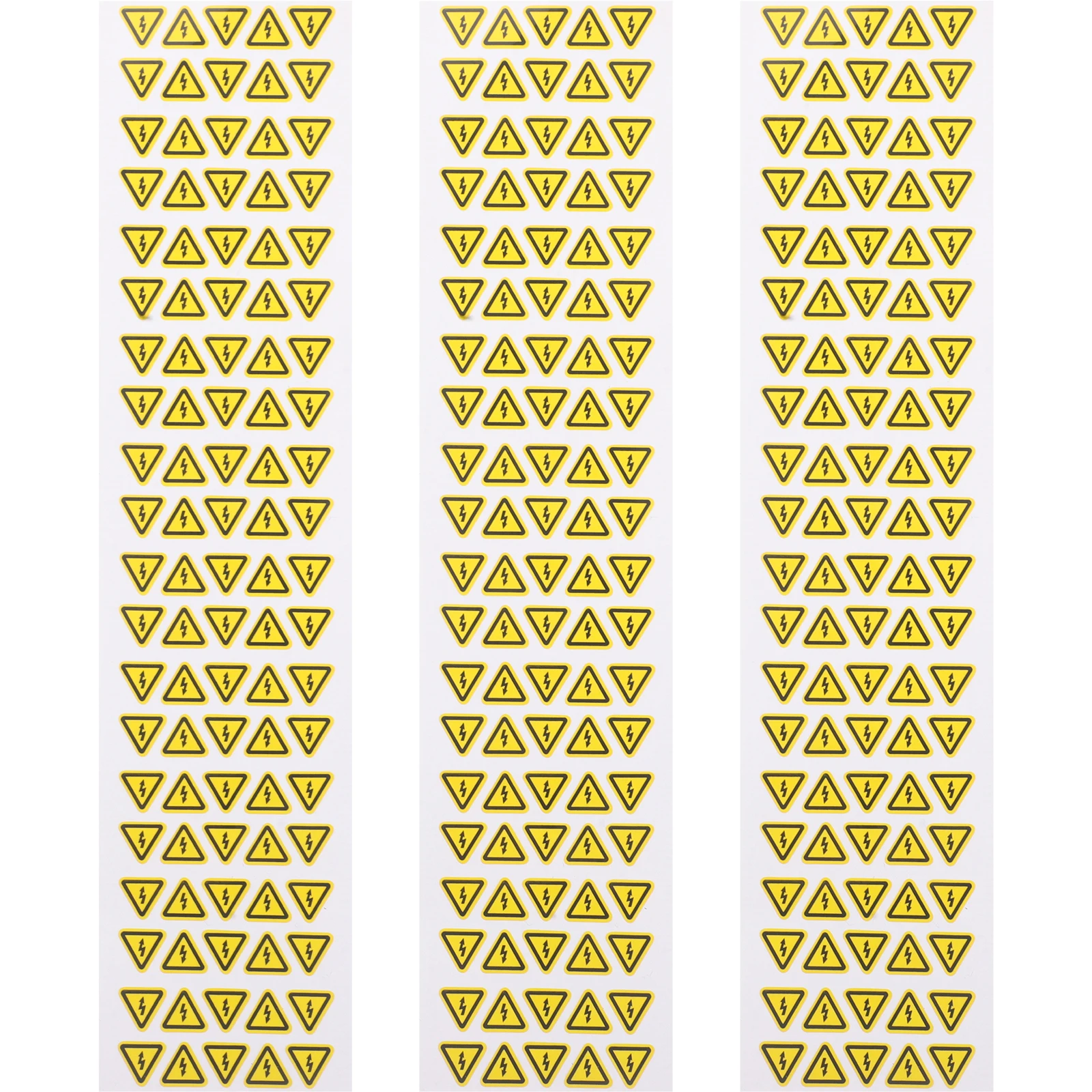 

3 Sheets Electric Hazard Sign Yellow Anti-Electric Shocks Sticker Strong Adhesive Warning Label Safety Decal for Power Outlets