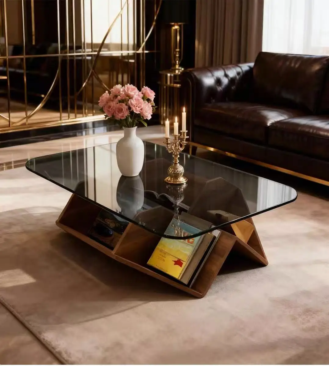 #Coffee Table Shape Modern Tea Table for Living Room