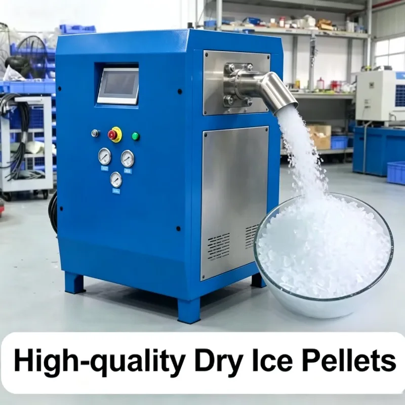 Heavy Duty Industrial Dry Ice Pelletizer 380V CO2 Granulator Machine Automatic Solid Carbon Dioxide Maker Cold Blast Cleaning