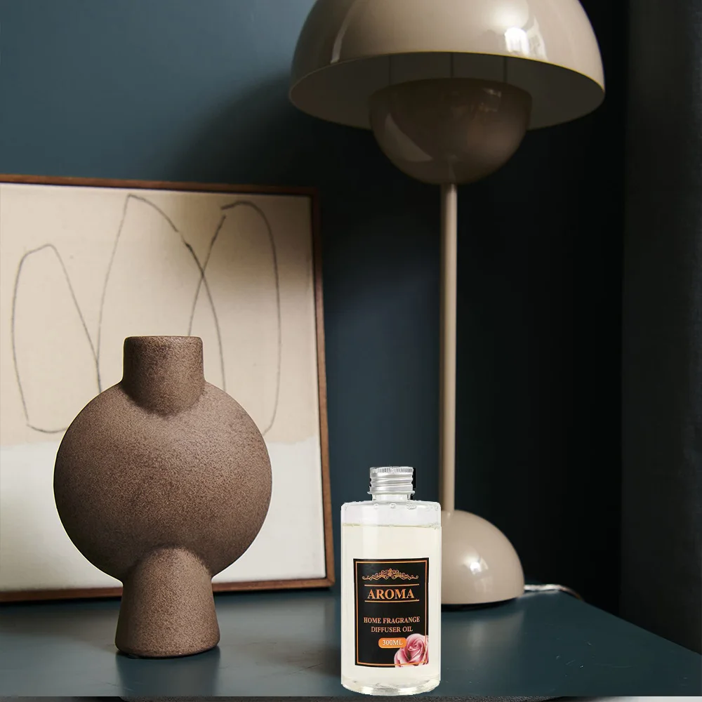 Conjunto difusor de fragrância com lavanda chá branco pêssego osmanthus perfume doméstico banheiro decoração de casa 300ml