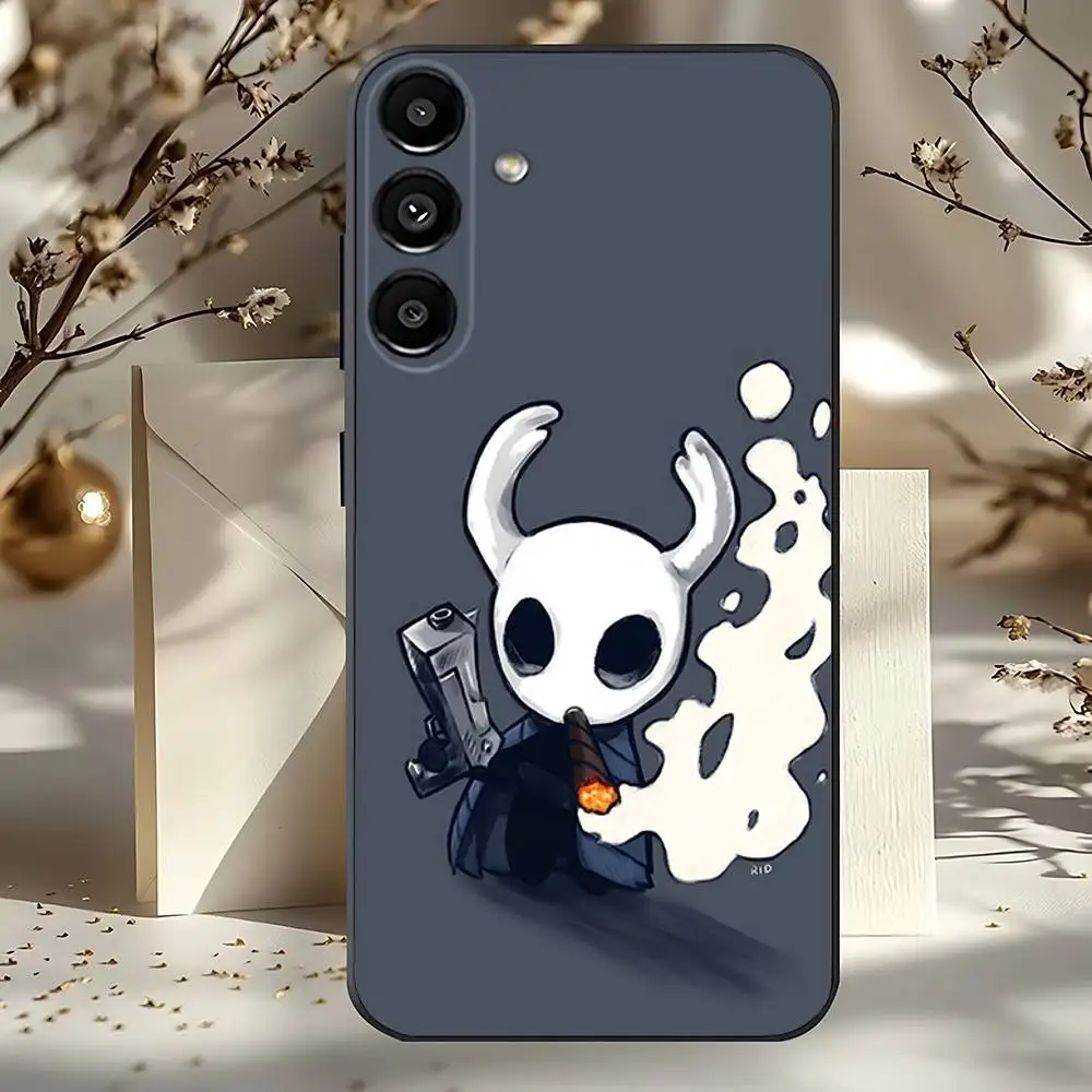 H-Hollow Knight S-Silksong For Samsung Galaxy A73,52,32,71,41,53,31,72,22,5G,J7,Note,8,9 Soft Black Dust-proof Cover
