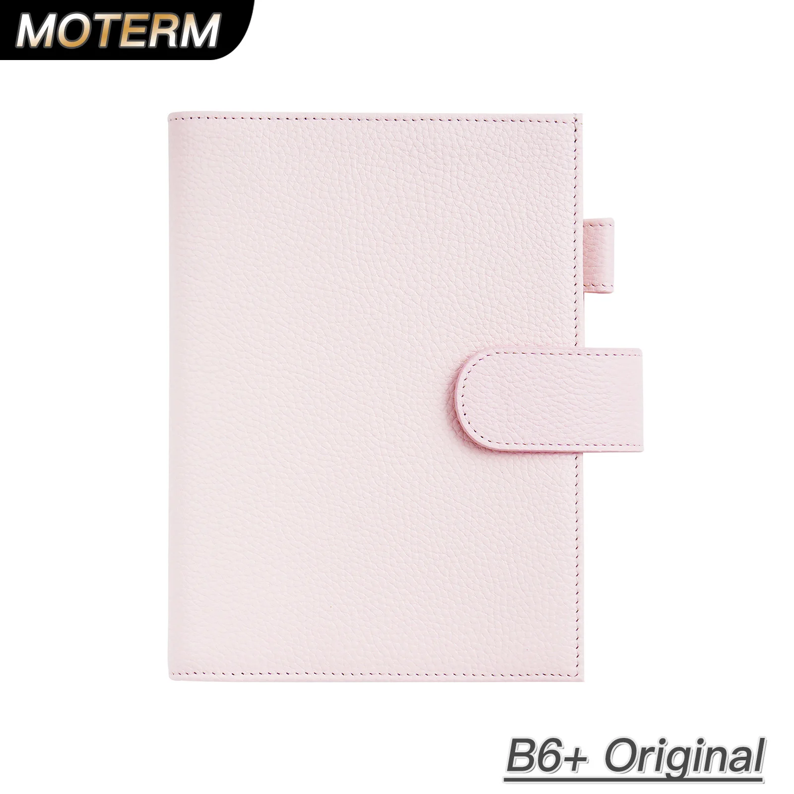 Moterm-funda Original de la serie B6 Plus para cuaderno de estalogía B6, planificador de piel de vaca de grano de guijarro auténtico, organizador, Agenda, diario