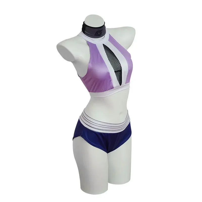 Narutoo Anime Hinata Hyuga Sexy Swimsuit Cosplay Costume Swimwear Outfits Halloween Carnival Suit Konoha Logo Cossky Underwear