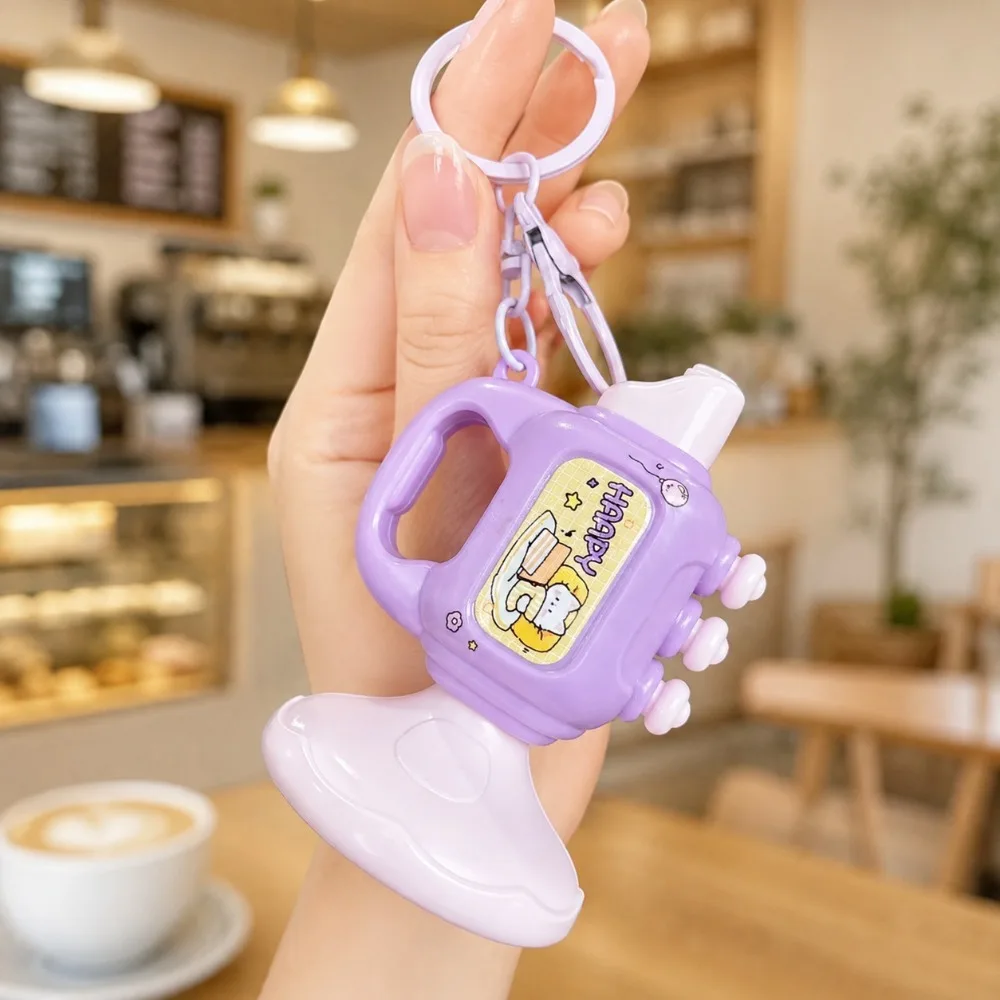 Creative Funny Trumpet Keychain Can Be Blown Mini Bag Hanging Speaker Ornament Plastic Portable Playable Keychain Children