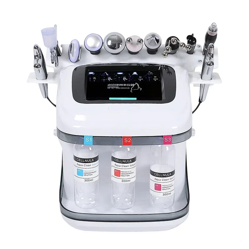 Nieuwe Aankomst! 10 In 1 H2o2 Aqua Peeling Lift Huid Bubble Moisturizer Zuurstof Hydrofacial Machine, Huidverzorging Reiniging Gezichtsbehandelingen