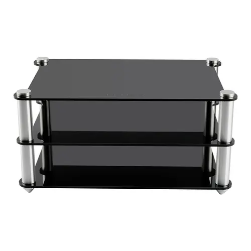 Imagen 2 del producto Estante amplificador KGUSS, amplificador de auriculares HIFI, estante DAC de escritorio, columna de aluminio sólido, estante de equipo de audio acrílico de doble capa