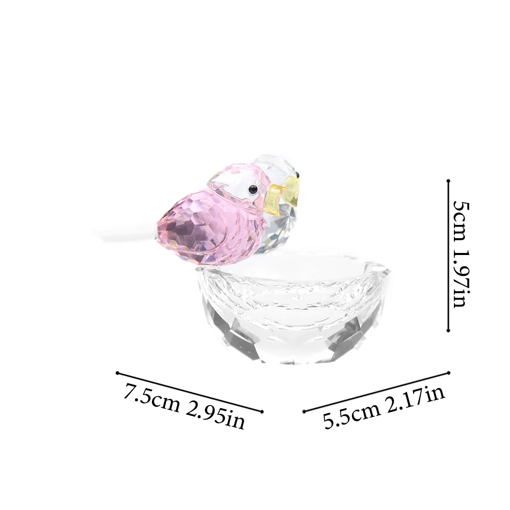 Crystal bird Jewelry Box Birds Bowl Home decoration For Small jewelry necklace ring Give friend Birthday Valentine\'s day Gift