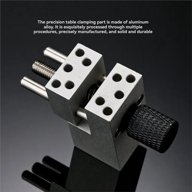 AB34-Handheld Hobby Table-Top Vise,MS193 Wooden Handle Bench Vise,Clamping Fixture For Hand-Painting Miniature Models