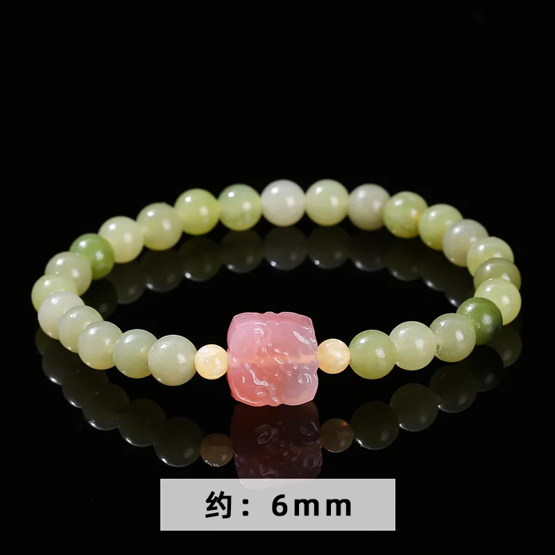 Natural Jade Flower Bead Bracelet Agate Gemstone Exquisite Sexy Young Girls Fashion Real Jewelry Best Selling Holiday Gifts view 6