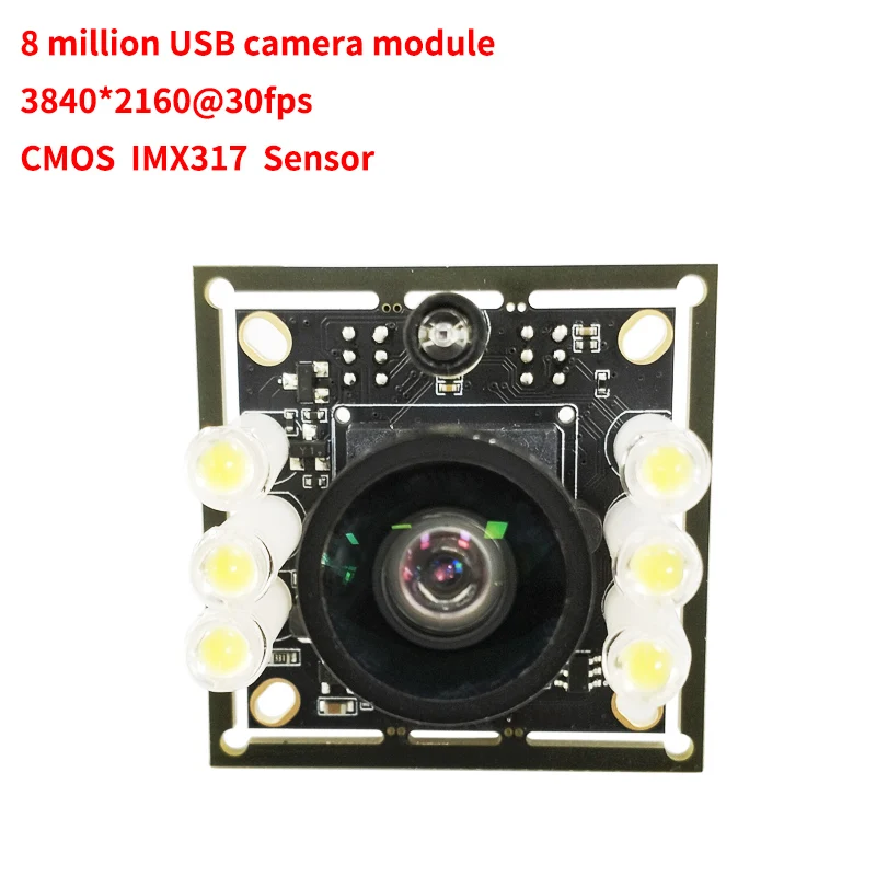 

8 million USB camera 4K HD IMX317 aerial camera face recognition industrial video conference shooting module fill light