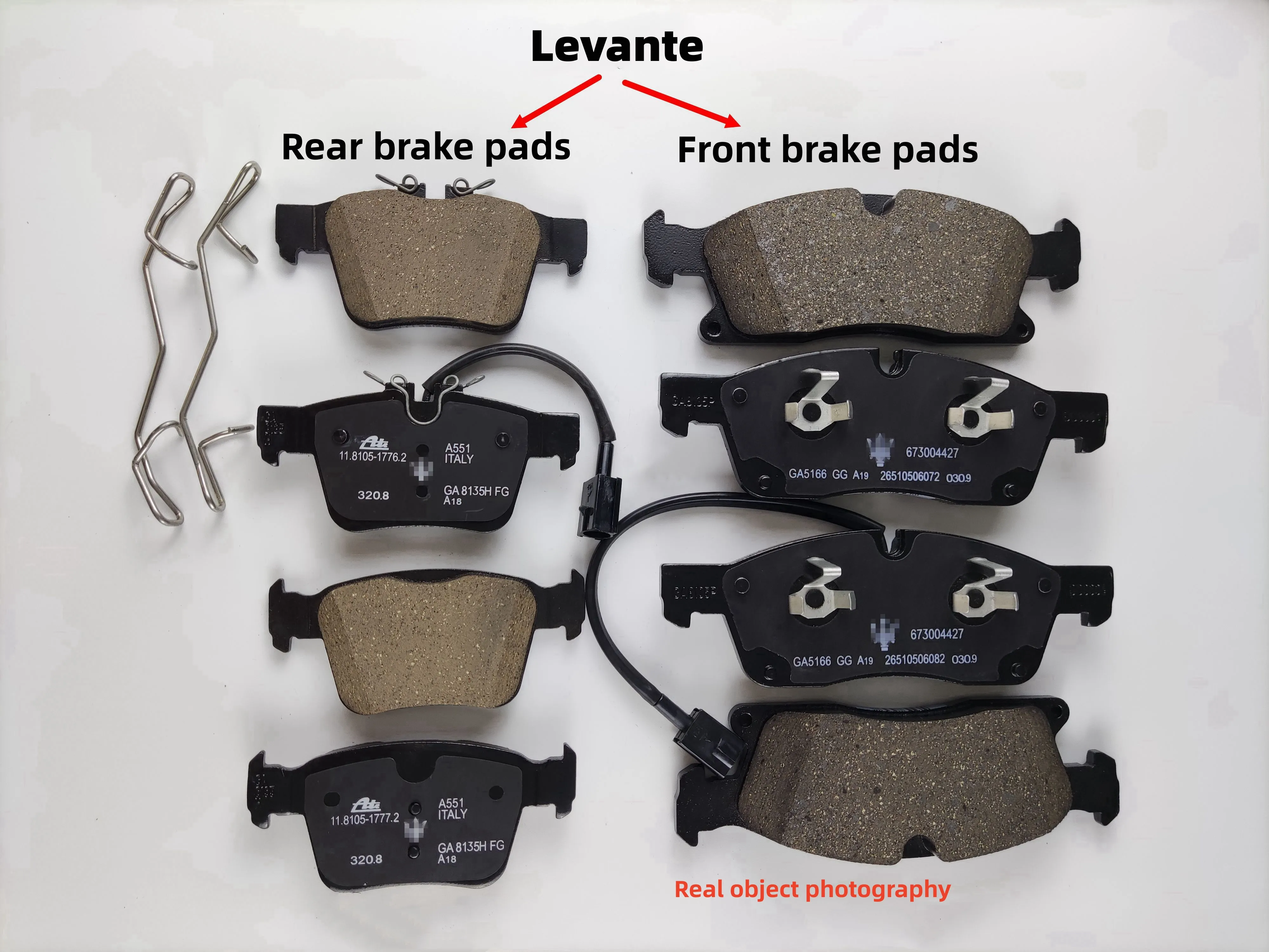 OEM 980156013  Adapted to Maserati President Ghibli Levente with original front and rear brake pad leather