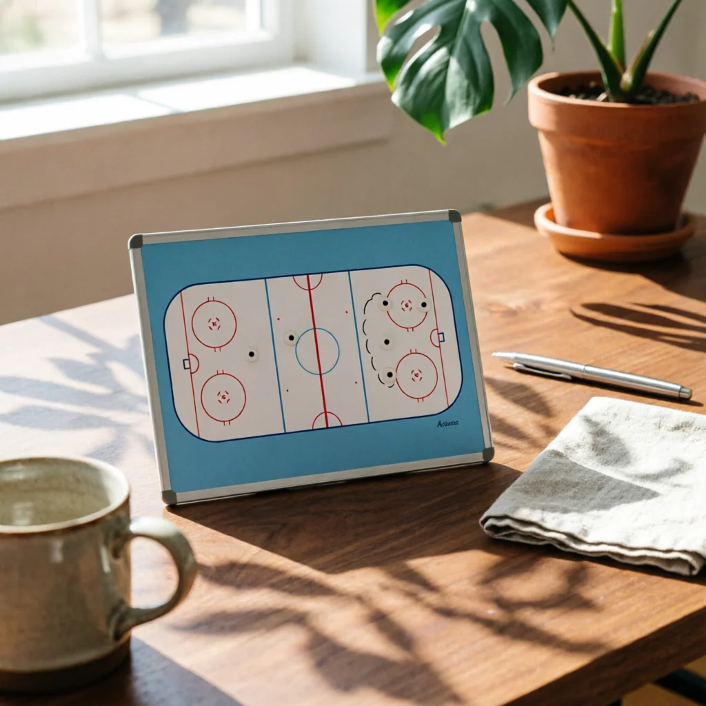 Ice Hockey Whiteboard Stand Included Ice Hockey Coaching Board Sports Equipment Portable Easy to Clean for Team Meeting
