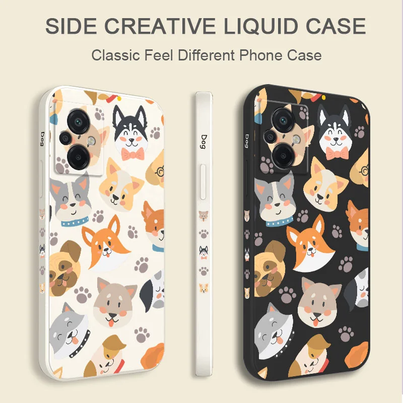 Funda de teléfono redonda para Xiaomi Poco F7 X7 M6 X6 F6 M5 M5S F5 X5 F4 X4 M4 F3 M3 X3 Pro Ultra C40 4G 5G GT NFC, funda de silicona