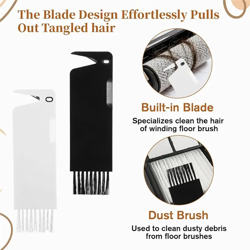 New For Sweeping Robot Compatible 4 PCS Universal Handheld Vacuum Cleaner Brush, 2 In 1 Vacuum Roller Cleaning Tool Dust Brush