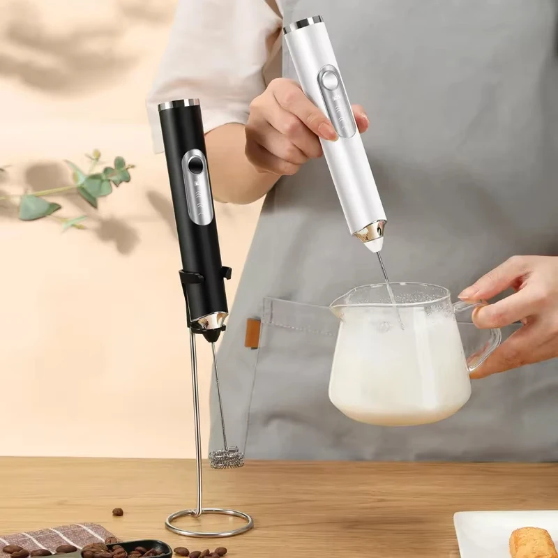 Electric milk frother, handheld milk cream, 3-speed USB rechargeable mixer, egg beater, coffee machine, kitchen tool mixer