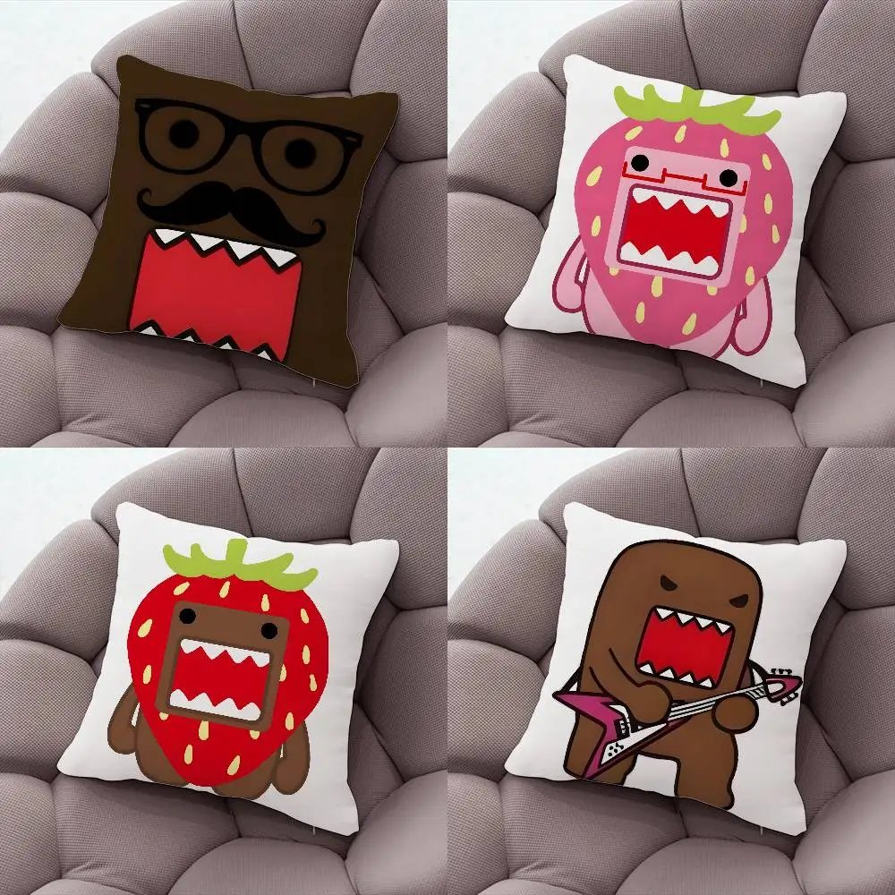 

Cute D-Domo Kun Pillow Case Plush Fabric Soft Pillowcase Double Sided Print Cushion Cover Household Gifts