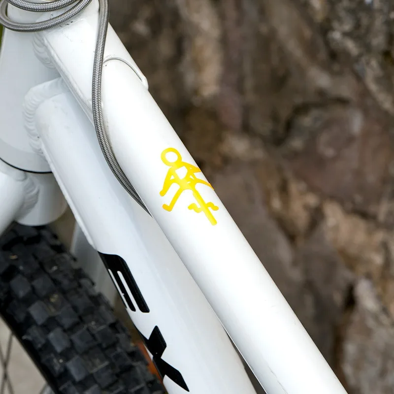 

1 шт. наклейки для велосипеда READU — наклейки на раму шоссейного велосипеда MTB, прочный виниловый материал, ярко-желтый и черный дизайн, погода