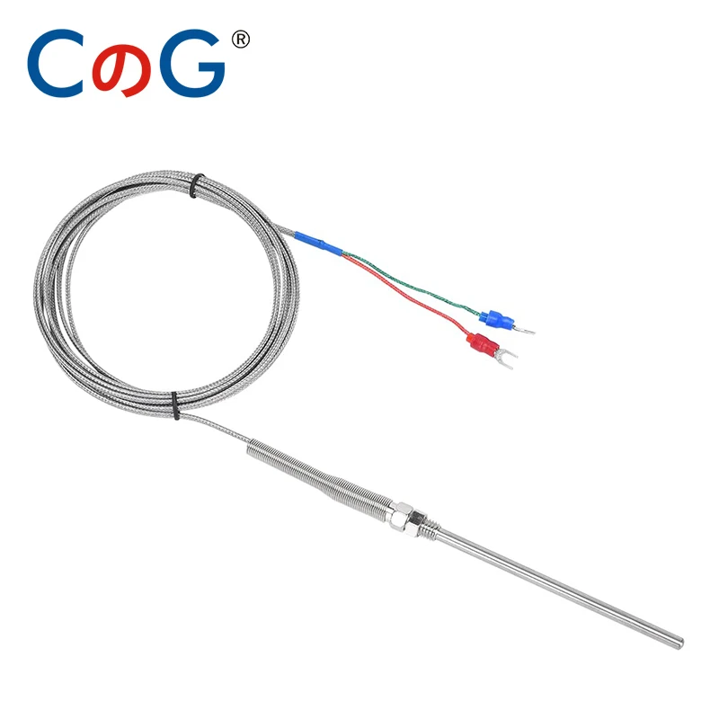 0-800 degree M8 1m 2m 3m 5m K J PT100 Type 50mm 150mm 100mm 200mm Probe Screw Thread Cable Thermocouple Oven Temperature Sensor