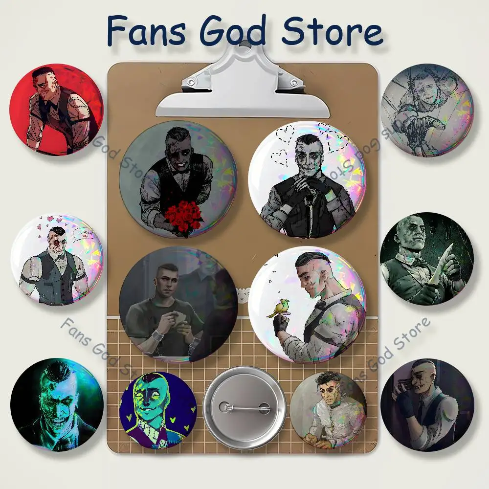 E-Eddie Gluskin O-Outlast Badges Creative Tinplate Button Pins Brooch Creative Quotes Badge Clothes Backpack Jewelry Gift