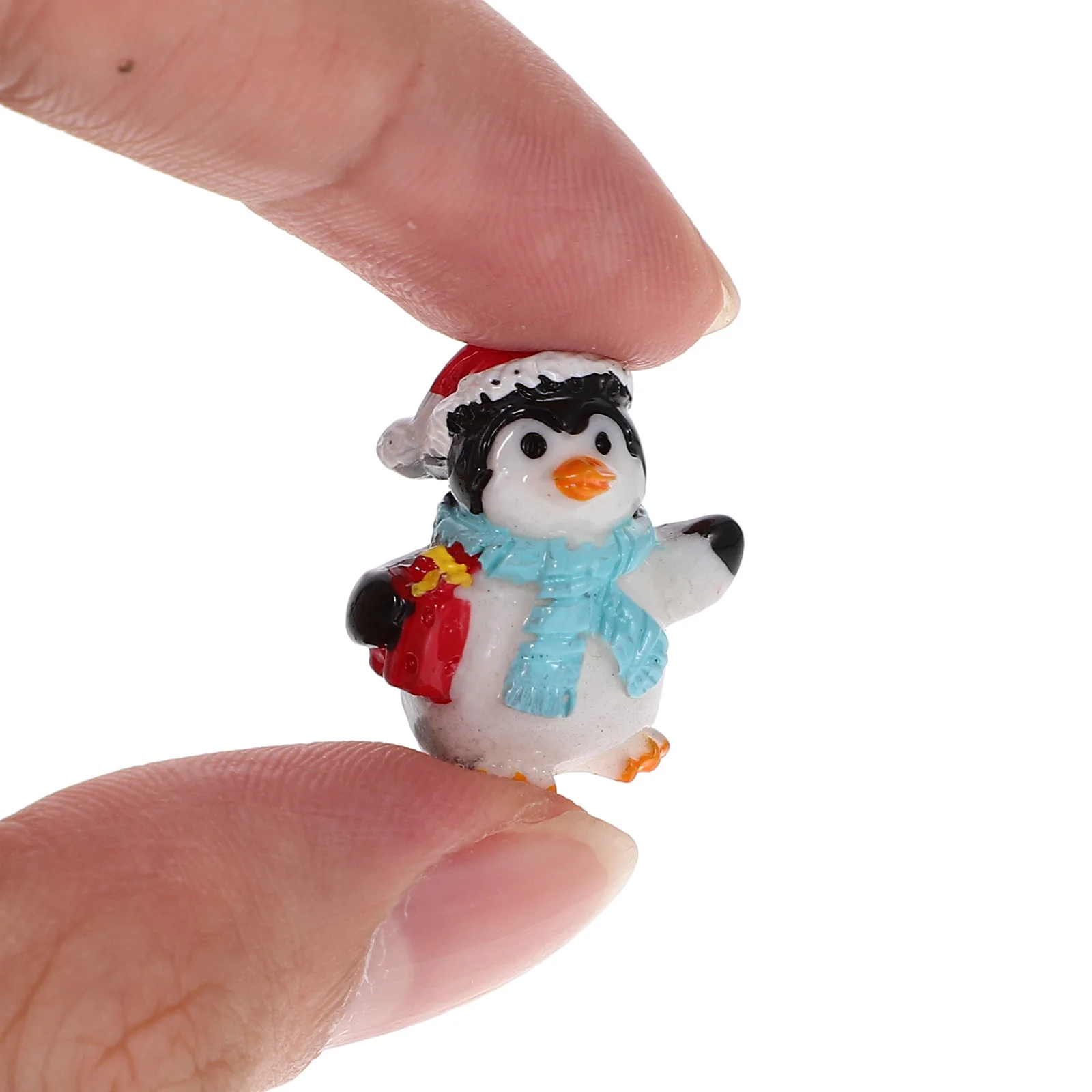 

20pcs Mini Penguin Christmas Bear Decoration Resin Xmas Miniatures Cute Animal For Home Garden Office Desktop Party Supplies