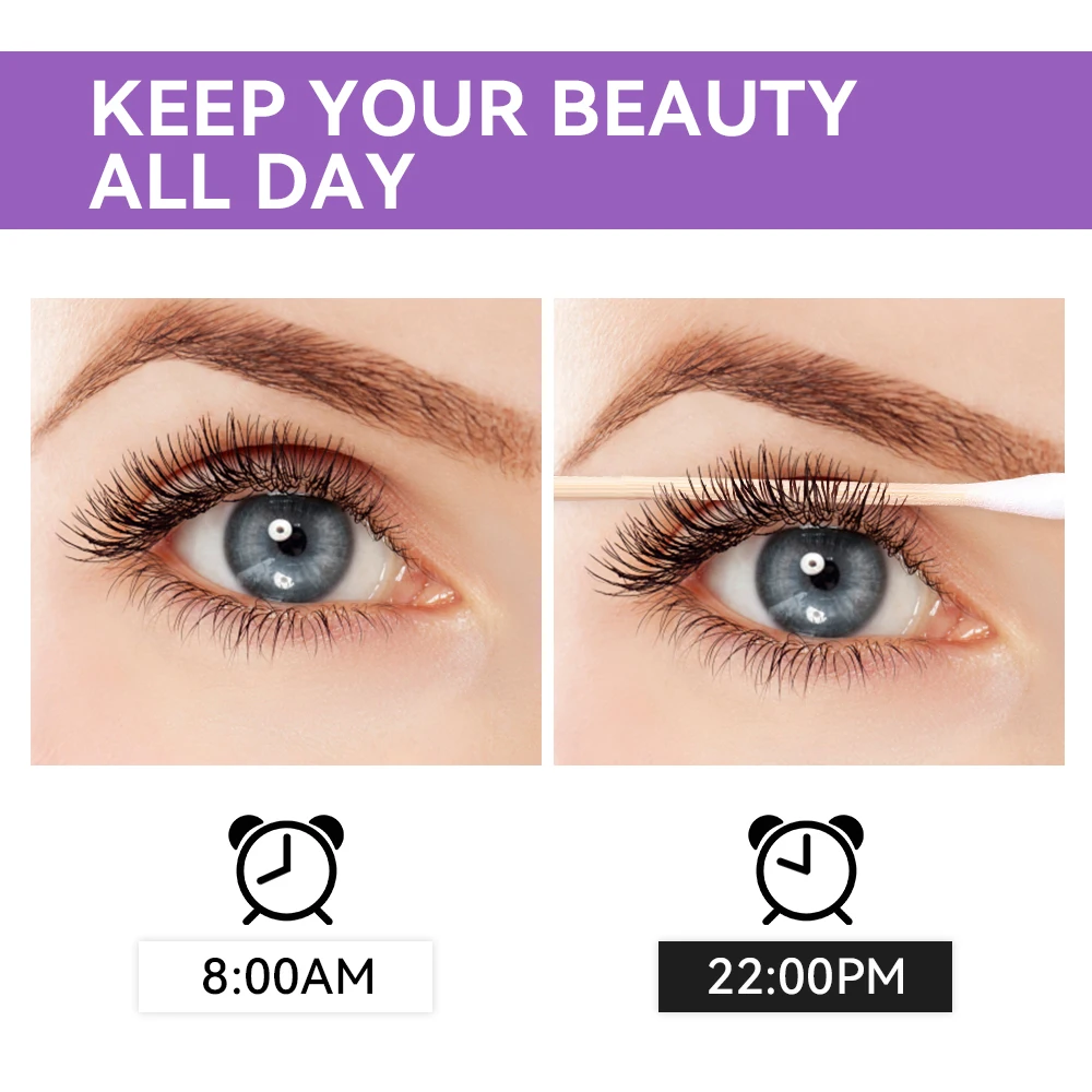 カラフルなマスカラはまつげを厚くして長くするマスカラ化粧品メイクアップ女性防水まつげ黒茶色ボリューム 5d