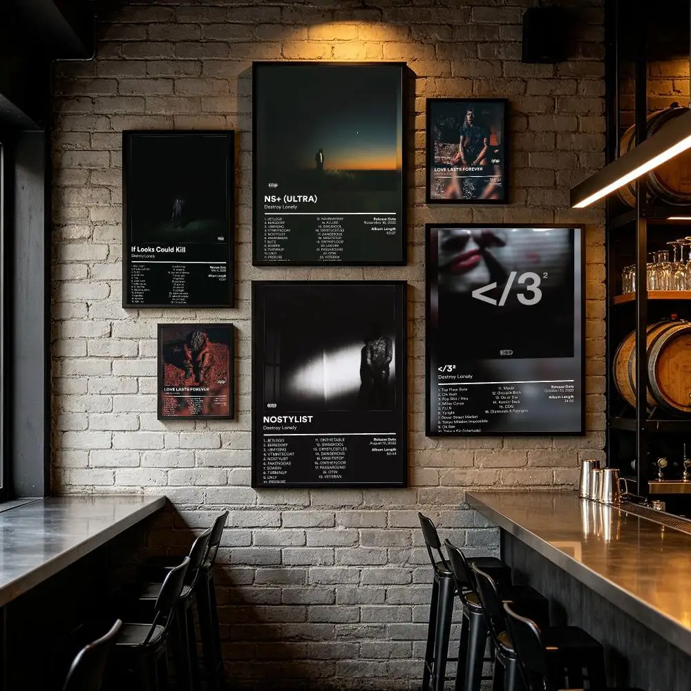Singer Rapper D-Destroy Lonely Album Poster HD Home Wall Stickers House Hallway Living Room Bedroom Bar Office Decor Art Prints